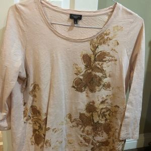 Women’s Size 1X peach top - 3/4 length sleeves